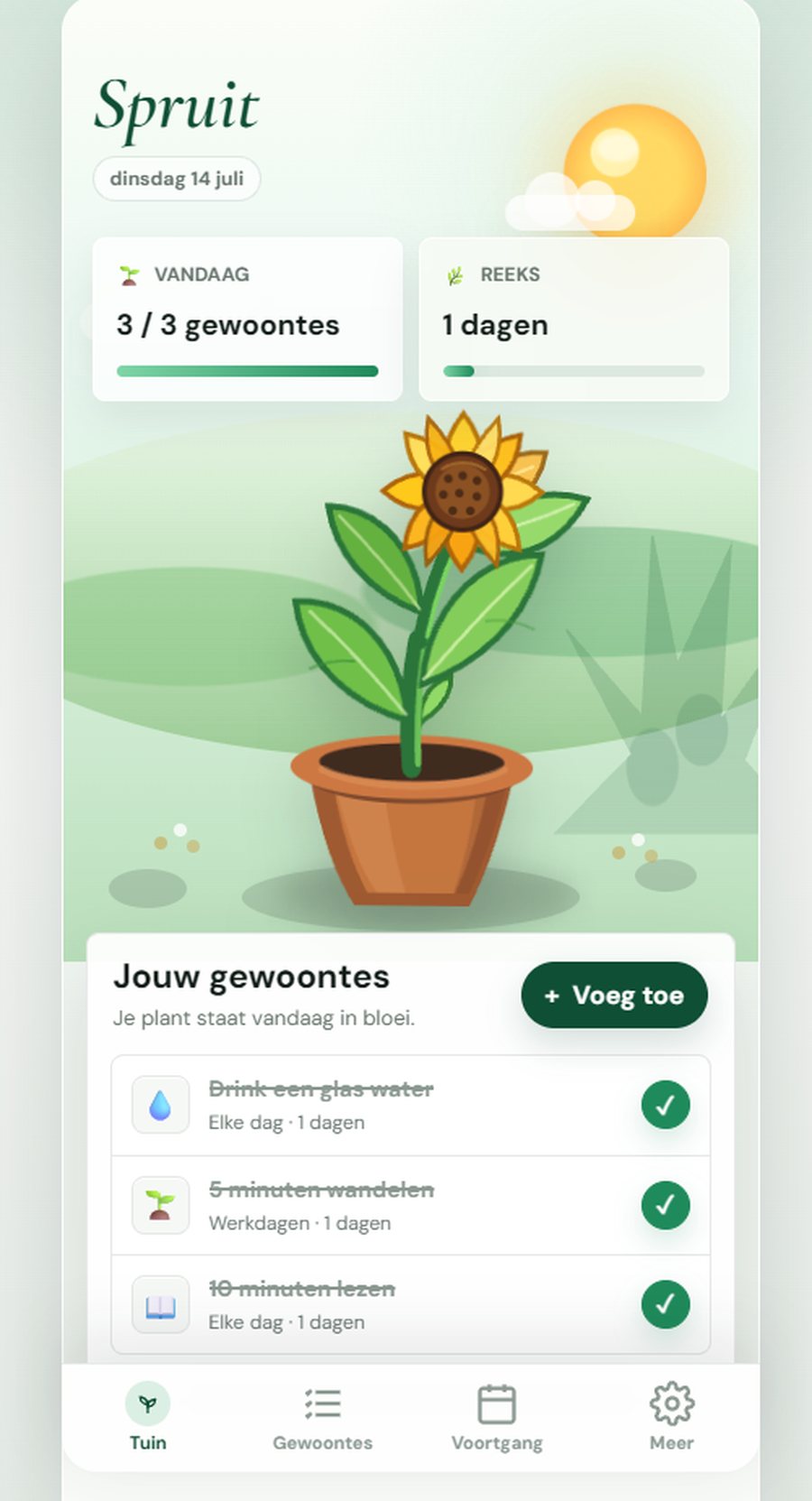 Spruit: gewoonte-tracker PWA